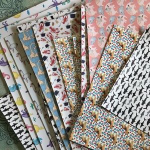 Faux Leather Sheet lot-Animals-llama, sharks, dino